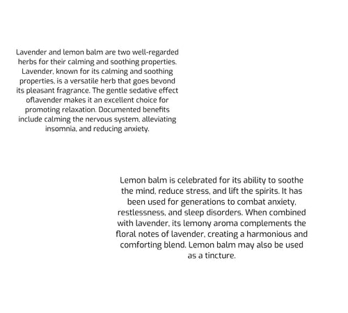 10  Stress Free tea bags (Lavender & Lemon Balm) Organic