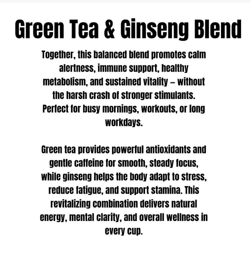 10 Green Tea & Ginseng Blend Tea Bags